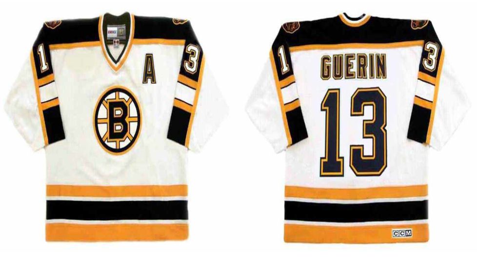 2019 Men Boston Bruins 13 Guerin White CCM NHL jerseys